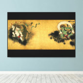 Korin Fujin Raijin キャンバスプリント (インサイチュ (ウッドフロア))