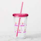 Korman Productions YouTubeチャンネルピンクロゴタイル アクリルタンブラー (裏面)