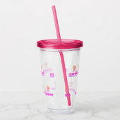 Korman Productions YouTubeチャンネルピンクロゴタイル アクリルタンブラー (左)