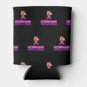Korman Productions YouTubeチャンネルピンクロゴタイル 缶クーラー (正面)