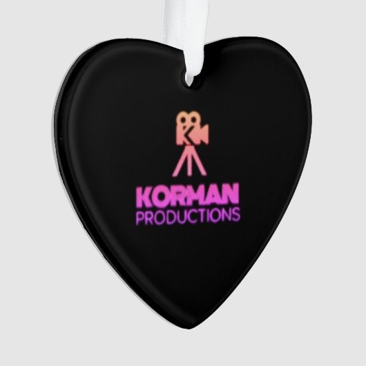 Korman Productions YouTubeチャンネルピンクロゴ オーナメント (正面)