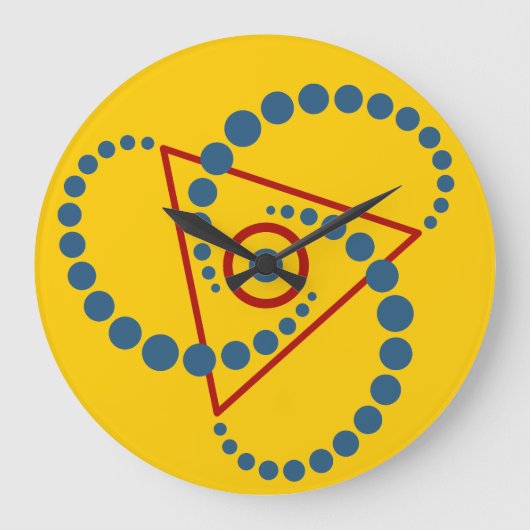 Kornkreis Piktogramm / crop circle pictogram VI ラージ壁時計 (正面)
