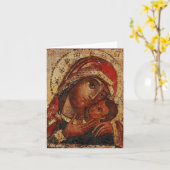 Korsunskaja: icon of the Mother of God of Cherson カード (黄色い花)