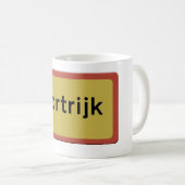Kortrijk road sign コーヒーマグカップ (正面右)