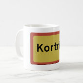 Kortrijk road sign コーヒーマグカップ (正面左)