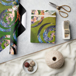 KORU二重スワール。ポーアシェルアート ラッピングペーパー