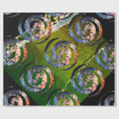 KORU二重スワール。ポーアシェルアート ラッピングペーパー (フラット)