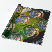 KORU二重スワール。ポーアシェルアート ラッピングペーパー (アンロールド)