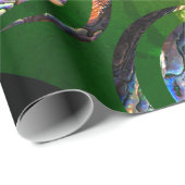 KORU二重スワール。ポーアシェルアート ラッピングペーパー (ロールコーナー)