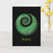 koru カード (黄色い花)
