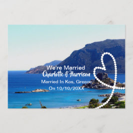 Kosでの結婚式の後結婚したの受付パーティー 招待状