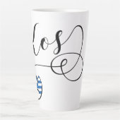 Kosハートの旗,ギリシャ,私はKosを愛し, Cos カフェラテマグ (正面)