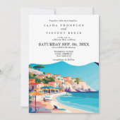 Kos Greece Wedding Invitation Retro 招待状 (正面)