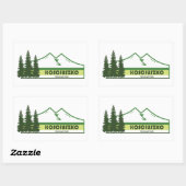 Kosciuszko National Park Green Stripes 長方形シール (シート)