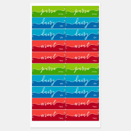 Kosherキッチンスクリプトwヘブライ酪農肉パーブ ラベル