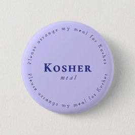 Kosher meal Request Badge, Light purple, Navy 缶バッジ