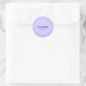 Kosher meal Request Sticker, Light purple, Navy ラウンドシール (バッグ)