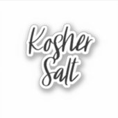 Kosher Salt保管シール シール (正面)