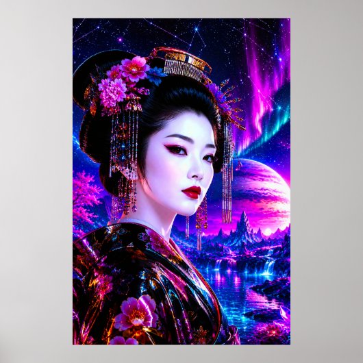 Kosmische Geisha im Neon‑Traumland ポスター (正面)