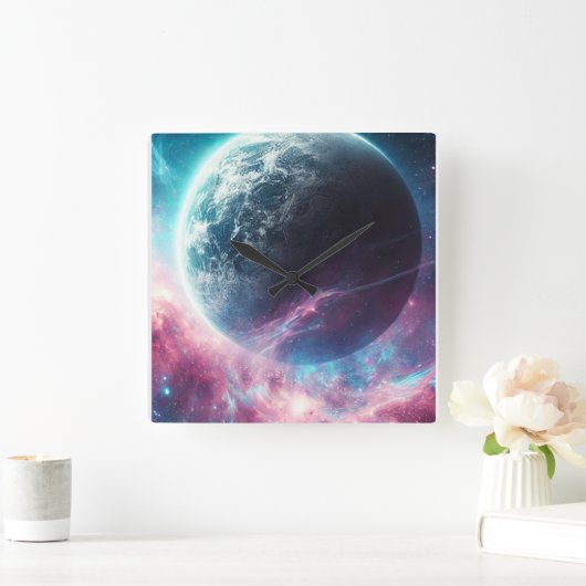 Kosmische Weiten  スクエア壁時計 (ホーム)
