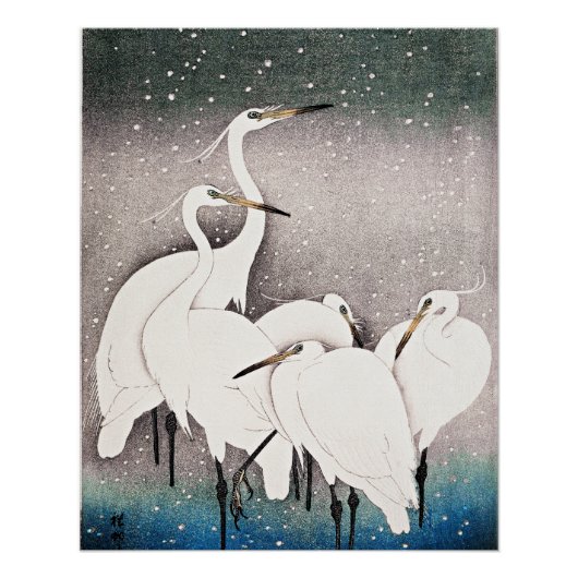 Koson - A Group of Egrets ポスター (正面)