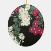 Koson Chrysanthemum Garden Japanese Flower Art セラミックオーナメント (左)