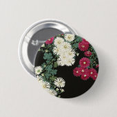 Koson Chrysanthemum Garden Japanese Flower Art 缶バッジ (正面&裏面)