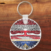 Kosovo Kosovarisch Österreichisch Österreich Baum キーホルダー (正面)