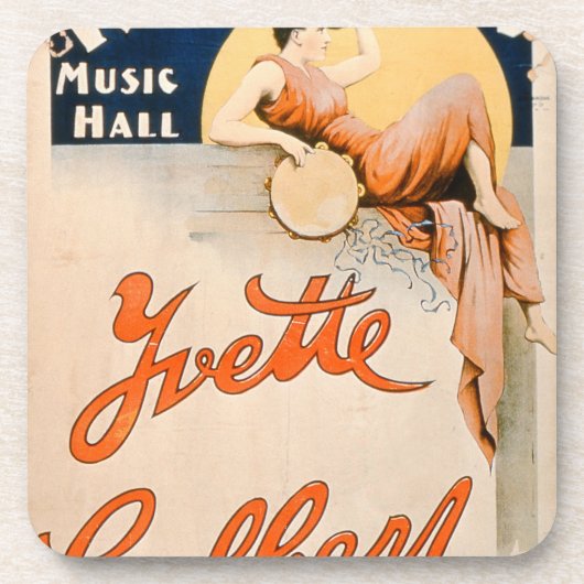 「KosterおよびBialのYvette Guilbert (c.1869-1944) コースター (正面)