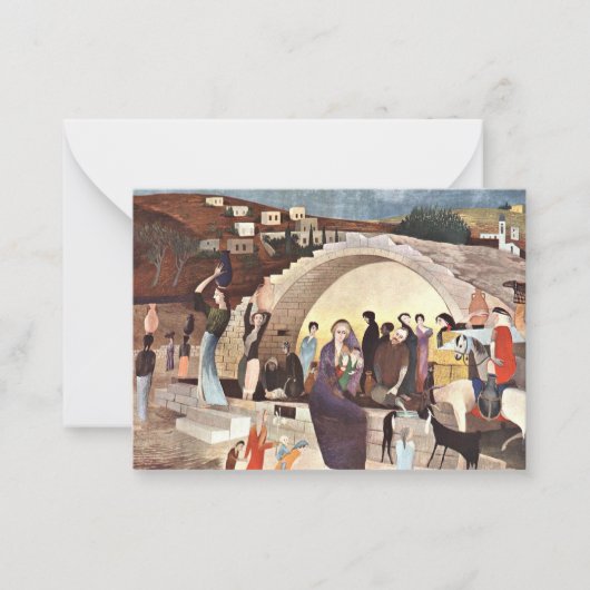 Kosztka - Mary's Well in Nazareth ノートカード (正面)