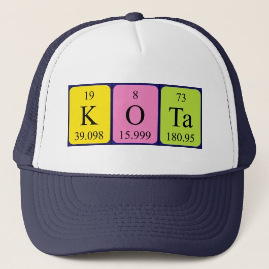 Kota期別テーブル名hat キャップ (正面)