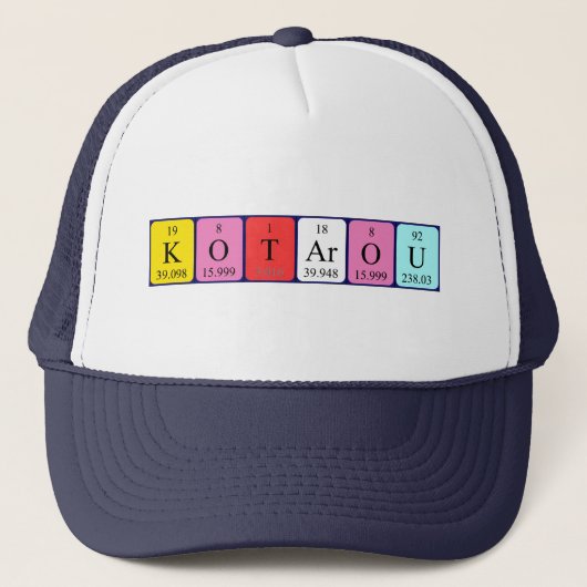 Kotaro周期表名hat キャップ (正面)