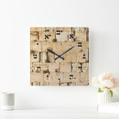 Kotel -ヘブライゴシック体 スクエア壁時計 (ホーム)