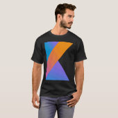 Kotlinコードくもの巣開発者フロントエンド開発者 Tシャツ (正面フル)