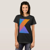 Kotlinコードくもの巣開発者フロントエンド開発者 Tシャツ (正面フル)