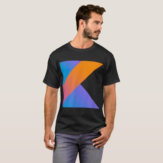 Kotlinプログラミング言語ロゴKotlinプログラム Tシャツ (正面フル)