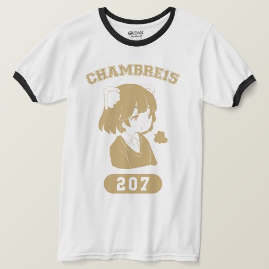 Kotoko college design ringer tシャツ (デザイン正面)