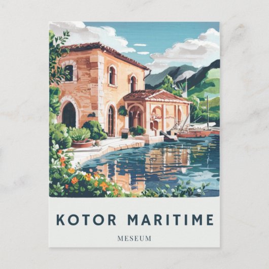 Kotor Maritime Museumハガキ旅行ヒスター ポストカード (正面)