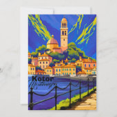 Kotor Montenegro Travel Art Postcard, Kotor Travel シーズンカード (正面)