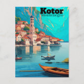 Kotor Montenegro Travel Art Postcard, Kotor Travel ポストカード (正面)
