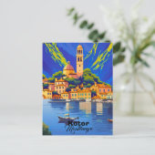 Kotor Montenegro Travel Art Postcard, Kotor Travel ポストカード (スタンド正面)