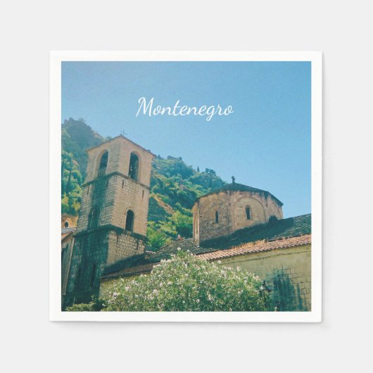 Kotor, Montenegro - Travel Souvenir スタンダードカクテルナプキン (正面)