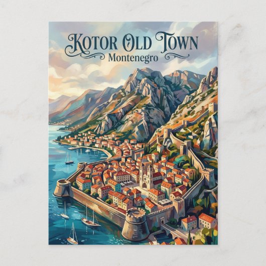 Kotor Old Town Montenegro ポストカード (正面)