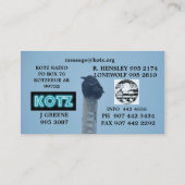 KOTZの無線カード 名刺 (裏面)