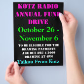 KOTZラジオ年間基金ドライブ， 2009, 10月26日… チラシ (手)