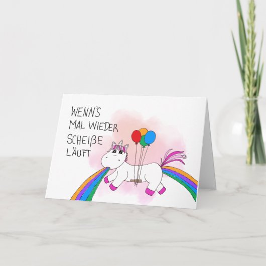 Kotzendes Einhorn サンキューカード (正面)