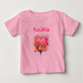 Kouklaのレトロハートデザイン ベビーTシャツ