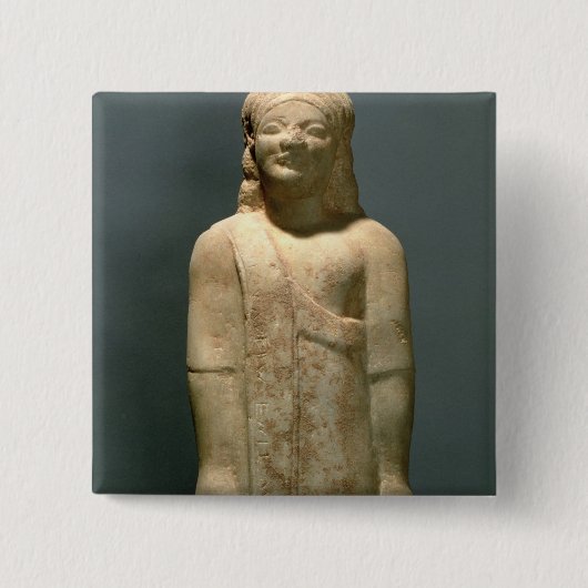 Kouros Dionysermos、ギリシャ語、初期の期間、c.600 B 缶バッジ (正面)