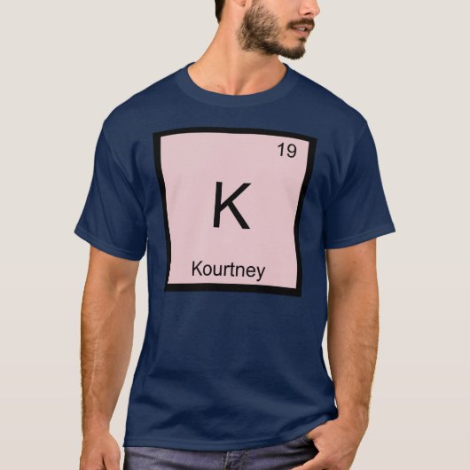 Kourtney 元素 化学元素 周期表 tシャツ (正面)