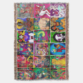 Kousin Freaky Multiple Design スローブランケット (正面縦)